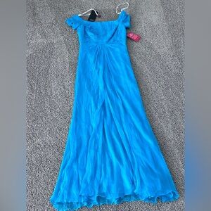 Tadashi Shoji Vibrant Blue Maxi Dress